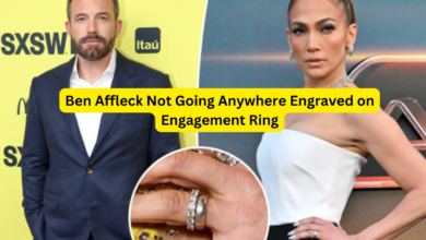 Ben Affleck Not Going Anywhere Engraved on Engagement Ring