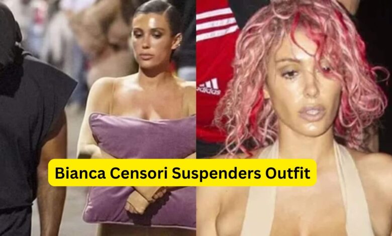 Bianca Censori Suspenders Outfit